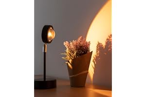 InnovaGoods® Lampe projecteur coucher de soleil Sulam avec lumière LED chaude, effet relaxant et atmosphère unique, rotative à 360º et réglable à 180º, idéale pour l'intérieur et l'extérieur.