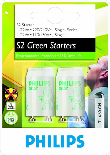 Philips S2 4-22W Lighting starter - Accesorio de iluminación (fabricado en plástico, 4 W, 22 W), blanco