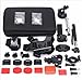Produktbild 15 in 1 Outdoor-Accessoires Set Kit Mit Tragetasche für GoPro Hero 2 3 3 Plus 4 Xiaomi Yi Kamera SJ4000 sj5000 SJCAM/Video Kamera Camcorder Cam Sport Action Brust Kit Gurt Helm Kopf verstellbar Capture Tasche Biking Motocross Paddel Wandern