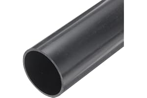 QUARKZMAN Tube Rigide en PVC de 2 Pouces, Tuyauterie Ronde, Tuyauterie de Quincaillerie 54,7 mm ID 60 mm OD 9" Longueur Gris Foncé Haute Résistance pour Tuyau d'Eau, Manchon de Câble