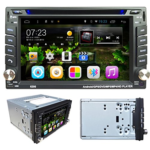 Lacaca 6.2&nbsp;pantalla t&aacute;ctil Android 4.4&nbsp;doble DIN en Dash Soporte de la radio de coche reproductor est&eacute;reo reproductor de DVD de navegaci&oacute;n GPS Bluetooth WIFI 3&nbsp;G Radio de coche USB, SD, c&aacute;mara de visi&oacute;n trasera de entrada