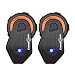 Produktbild FreedConn Motorrad Kommunikation System für 6 Fahrer Gruppe Intercom, T-Max Helm Bluetooth Headset für Motorrad Skifahren (1500m Reichweite, Wasserdicht, FM Radio, Voice Prompt, 2 Einheit)
