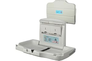 DRYFLOW Wall Mounted Folding Baby Changing Unit, Commercial Baby Changing Station, Changing Table for Public Use (White)