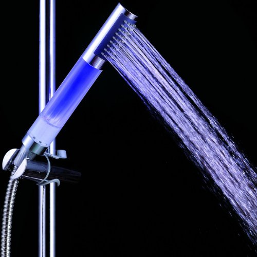 LED Duschkopf LED Shower LED Brausekopf mit LED Beleuchtung mit automatischem Farbwechsler durch Wasserkraft - 4