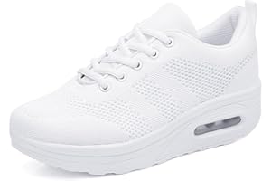 SISTTKE Women's Lightweight Sneakers,Trainers Ladies Casual Comfortable Walking Shoes Platform Wedges Breathable Running Shoes