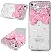 Produktbild SMART LEGEND für iPhone 7 Hülle Glitter Case Hartschale Transparent Schutzhülle Handyhülle Shiny Glanz Sparkle Bling Diamant Strass Tasche Skin Schale Hart PC Hardcase Clear Kristall Handytasche Etui