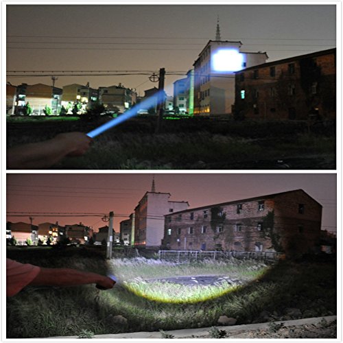 Taschenlampe LED 2000 Lumen T6, 5 Beleuchtungsmodi, Zoomable, Arbeiten für 100000 Stunden, für Innen- und Außenbereich - 6