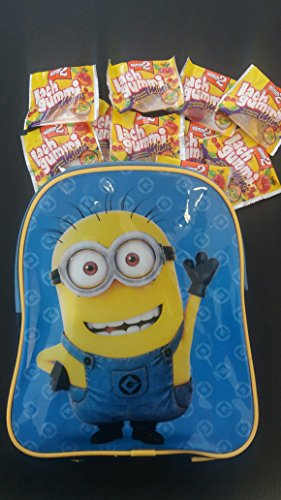Preisvergleich Produktbild KOGU Minions Geschenk Rucksack gefüllt mit Nimm2 Lachgummi (10 kleine Tüten)