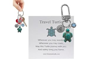 Leyiteng Travel Turtle Keyring，Turtle Key Chain, Travel Turtle Keychain, Metal Sea Turtle Pendants Travel Keychain, Decorative Turtle Gifts Bag Accessories For Girls Boys