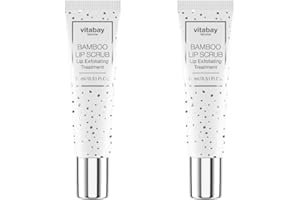 VITABAY Bamboo Lip Scrub - Lip Exfoliating Treatment 2x 15 ml - Peeling à lèvres avec corps en gommage de bambou, vanillearoma, huile de menthe poivrée et vitamine E