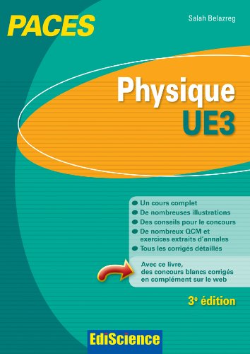 Book's Cover of Physique-UE3 PACES - 3e éd.