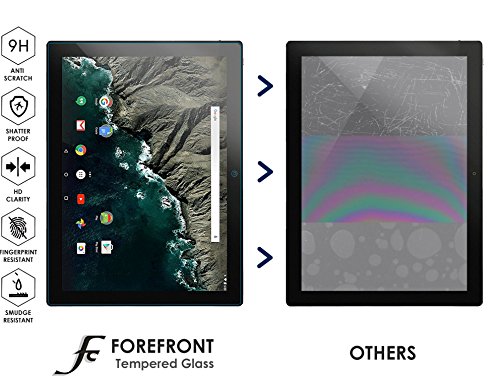 Forefront Cases® [HD KLARHEIT] Gehärtetes Glas Bildschirm Schutz Protektor Folie für Google Nexus Pixel C [ULTRA DÜNN nur 0.3mm] – 2ER PACK - 2