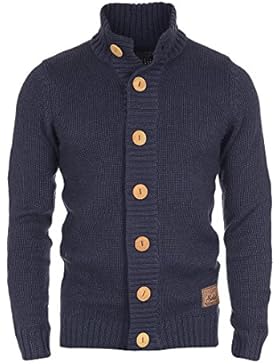 SOLID Pete Herren Cardigan Strickjacke Stehkragen