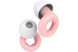 WAYMAYTECY Bouchon d'oreille pour dormir en Silicone Souple, Réutilisables Bouchon d'oreille Anti Bruit, Bouchons d'oreille en silicone, Réduction du bruit 27dB, Protection Auditive(Rose Blanc)