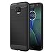Produktbild MoKo Motorola Moto G5S Plus Hülle, Kohlefaser Design Advanced Shock Absorption Case Schutzhülle Schale Slim Leicht weiches TPU Silikon Handyhülle Cover Bumper für Moto G5S Plus, Schwarz