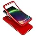 Produktbild Galaxy S7 Hülle,Galaxy S7 Schutzhülle TPU,Galaxy S7 360 Grad Hülle + Panzerglas Schutzfolie,Hpory Kreative 3 in 1 Design TPU Silikon Hülle mit Gehärtetes Glas Handytasche 360 Grad Full-Body Cover Protective Komplettschutz Front + Back Rundum Double Beidseitiger Schutzhülle Rundumschutz-Schale Tasche Ultra Dünn Soft Weiche TPU Silikon Hülle Fall-Abdeckung Etui TPU Bumper Stoßdämpfend Handyhülle Bumper Schale für Samsung Galaxy S7 + 1 x Hpory Stylus-(Rot)