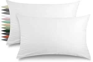 ‎TOCOMOA TOCOMOA Kissenbezug 40 x 80 2er Set - Kissenbezüge 40x80 cm Weiß 100% Mikrofaser, Premium und Weich Kissenhülle, Kopfkissenbezug 40x80 mit Reißverschluss