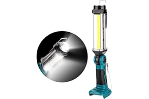Hipoke Cordless LED Work Light Portable Outdoor Wide&Long-Range Jobsite Inspection Light with USB Port, 2000lm Flashlight Compatible with 14.4V-20V Lithium Battery BL1860 BL1850 BL1840