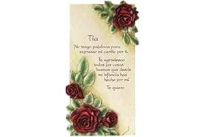 Framan PERGAMINO DE Piedra LABRADA con Textos para Ocasiones Especiales, Original Y ECONÓMICO. Especial TÍA