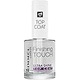 Rimmel London Top Coat Ultra Shine Finishig Touch ad Asciugatura Rapida per Smalto Unghie - Trasparente - 12 ml