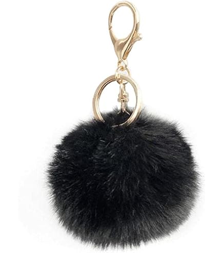 AOVNA 12 portachiavi con pompon soffici e soffici, per zaino, ornamento da appendere, accessori per borse da donna (24
