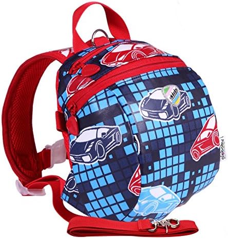 Moonwind Waterproof Kids Toddler Harness Backpack Children Baby Safety Bag with Leash (Auto Racing)