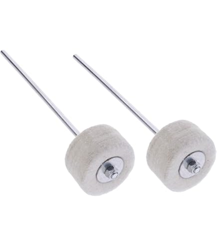 Danmar Yellow Felt Bass Drum Beater, Black Shaft