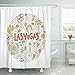 Produktbild HOJJP Duschvorhang Jack Black American of Las Vegas Symbols Beverage Cactus Shower Curtains Sets with Hooks 60 x 72 Inches Waterproof Polyester Fabric