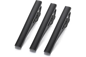 HONEY BEAR Lot de 3 Pinces à Cravate pour Homme Taille Normale Cravate,5.4cm