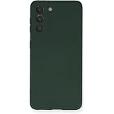 KZY Contact In-Cover Velvet Camera Protected Launch Silicone Case compatible with Samsung Galaxy S21 FE - Green