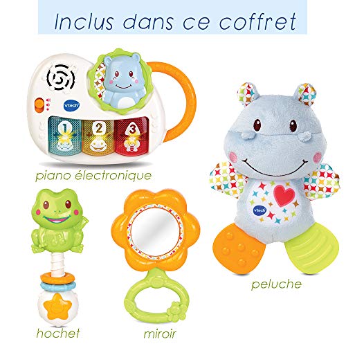 VTech - Coffret naissance - Eveil des sens - Cadeau de naissance avec premiers jouets de Bébé - bleu (80-522005) – Image 3