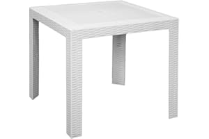 Areta ARE053 Tavolo, Modello Saturno, Bianco, 80 x 80 x 72 cm