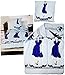 Produktbild 2 tlg. Set _ Bettenset - Steppdecke & Kopfkissen - " Fly with me ! / Flugzeug " - 135 x 200 cm & 80 x 80 cm - 100 % Microfaser - 4 Jahreszeiten - für Kinder & Erwachsene - Steppbett Steppbettdecke - 135x200 / Bettdecke - Retro Vintage / 50er Jahre - Bettengarnitur / Bettenset - Sommer & Winter - Sommersteppdecke / Wintersteppdecke - Pilot / Reise Flugzeuge - Urlaub - blau - Camping