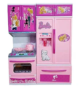 HS ENTERPRISE Playing Modern Kitchen Set Toy with 2 Compartments for Girls, Musical and Lights | Best Kitchen Set for Girls | Kitchen Toys for Gifting | Toys for Girls (Color May Vary)