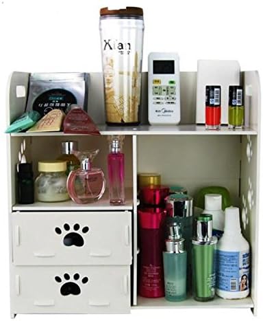 PVC Material Environmentally Friendly Non-Toxic Paint-Free Waterproof High Hardness Of The Storage Box For Finishing Cosmetics And Daily Necessities Of The Rack , white