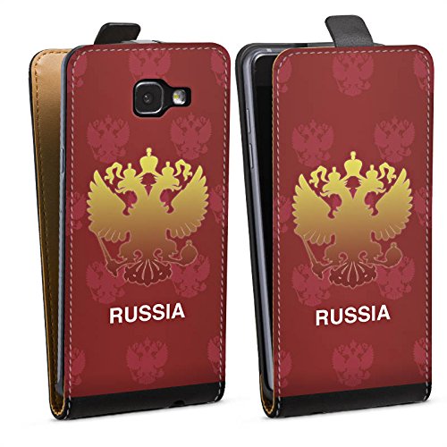 Samsung Galaxy A5 (2016) Tasche Hülle Flip Case Russland EM Trikot Fußball Europameisterschaft