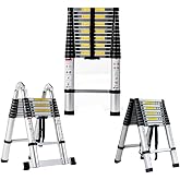 Teleskopik Al&uuml;minyum Merdiven 2,6 Metre 9 Basamaklı, 150 kg Taşıma Kapasiteli, EN 131 Standartlarına G&ouml;re Test Edilmiş, Katla