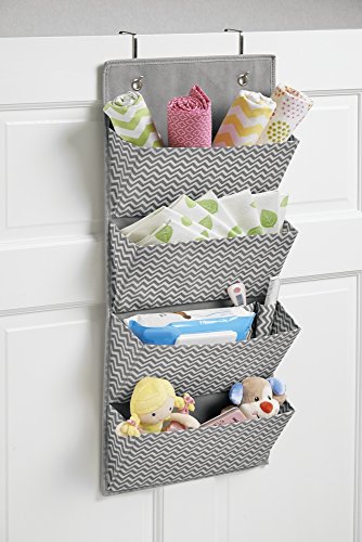 InterDesign 02643EU Aldo Schrank-Organizer aus Stoff zur Wandmontage oder Hängen über die Tür für Handtaschen, Spielzeug, grau/cream, 33.02 x 72.39 x 1.5 cm - 2