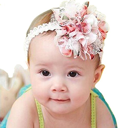 Koly Baby Lace Flower Headband Girls Infant Hair Weave Head Accessories