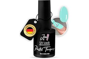 Jezz it! - Premium UV Nagellack Pastel Türkis für Allergiker – Langlebiger Gel Nagellack, UV & LED kompatibel - Made in DE