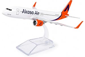 TOYRENTTO Akasa Air Boeing 737-800 Diecast Metal Aircraft Model, 16 cm Miniature Airplane with Display Stand, Realistic Collectible Plane for Office Desk, Home Décor, Aviation Lovers & Gifting