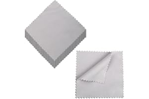 Tomedeks Lot de 50 chiffons de nettoyage pour bijoux en argent sterling, or, platine