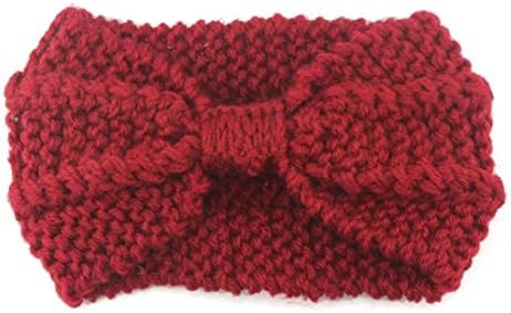 Brand Hairbands Quistal Knitted Headband Hairband Hair Band Headwrap Turban Headwear Headwrap Head for Women Girls (Wine Red)