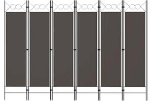 vidaXL 6-Panel Room Divider Living Room Furniture Folding Screen Panel Partition Seperator Privacy Folder Room Divider Paravent Anthracite