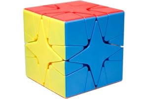 OJIN MoYu MoFang JiaoShi Meilong Series Meilong Irregular Star Cube Stickerless Cubing Classroom Meilong Smooth Twist Puzzle Cube Special Toys (Stickerless)