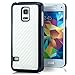 Produktbild Saxonia® Samsung Galaxy S5 Mini (SM-G800) Hülle Case Schutzhülle Cover Slim Design in Carbon-Optik Weiß
