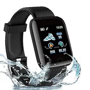 EVERNEST Bluetooth Smart Watch Waterproof D116 Bluetooth Smartwatch Wireless Smart Fitness Band for Boys/Men/Kids/Women | Sports Gym Watch | Heart Rate and BP Monitor,Compatible with All Smartphones