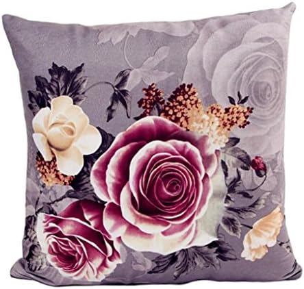 kaifongfu sales,Printed Dyeing Peony Sofa Bed Home Decor Pillow Case Cushion Cover (Gray)
