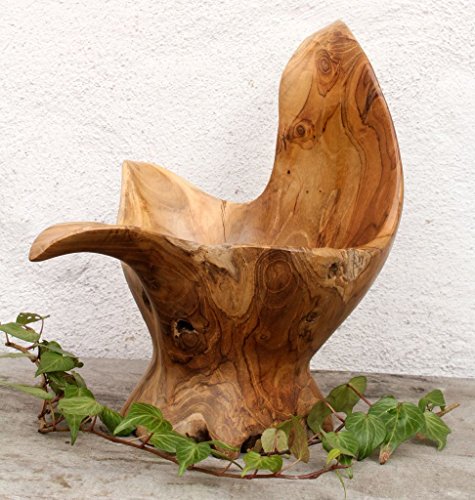 WINDALF Rustikale Holz Schale ~ FENJA ~ h: 19 cm – Handgearbeitet – vielseitig verwendbar – Wurzelholz (s190) - 4