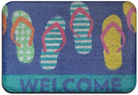 DIYABCD Flip Flop Welcome Home Doormat Anti-slip House Garden Gate Carpet Door Mat Floor Pads